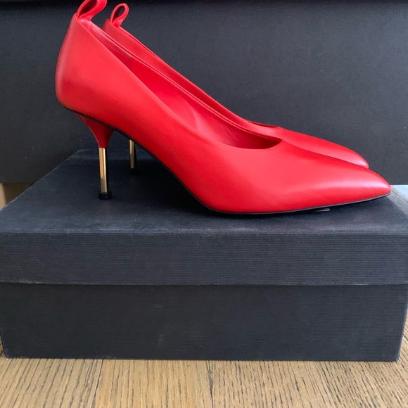 NEVER WORN WITH BOX Jill Sander Red Heels, Size 37 - Picture 5 of 6